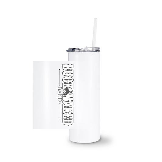 Buck Naked Band White Tumblers With Straw