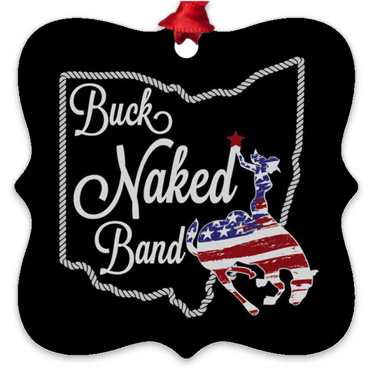 Buck Naked Band - Throwback Logo -Metal Ornaments